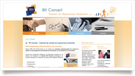 Webdesign portfolio :  site Internet cabinet RH Conseil